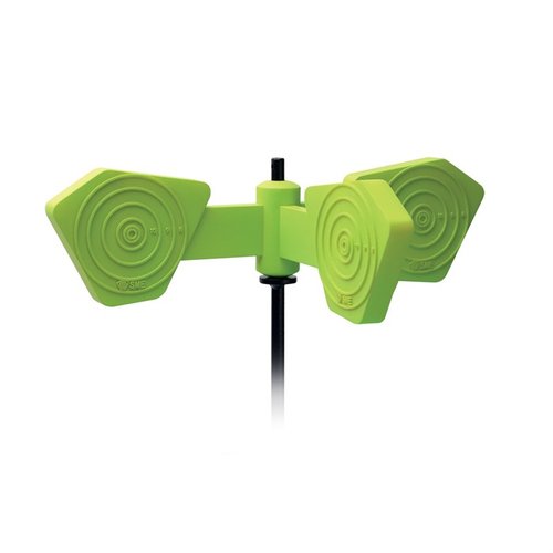Le SELF-HEALING WINDMILL TARGET est fait d'un matériau auto-réparant durable, se fixe facilement au sol et tourne à chaque tir, compatible avec tous les calibres.