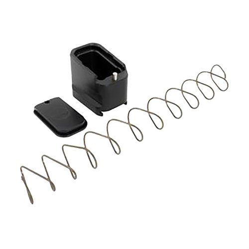 L'extension de chargeur Shield Arms pour Glock 19/23 ajoute 5 cartouches au 19 et 4 au 23, avec un accès facile à la spring et au follower.
