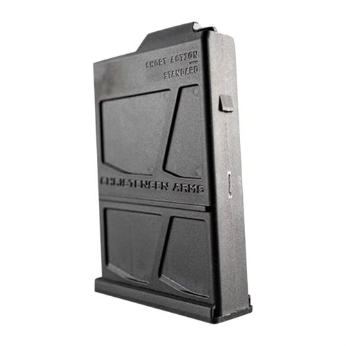I caricatori AICS Standard Short-Action di Christensen Arms offrono una capacità di 5 o 10 colpi, design distintivo e costruzione in nylon rinforzato per un uso affidabile.