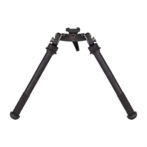 Il bipode ATLAS GEN2 CANT AND LOC (CAL) è realizzato in alluminio resistente, senza funzione di panning, ideale per una stabilità ottimale durante il tiro.