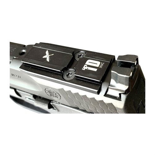 La piastra di interfaccia ottica OPF-SW, ACRO per S&W M&P 2.0 offre tolleranze strette, costruzione in acciaio 4140 e rivestimento in nitruro nero per una stabilità ottimale.