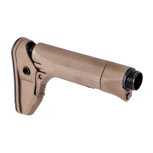 Entdecke den RECC·E™ Carbine Stock von Reptilia: leicht, modular, mit konstantem Wangenauflage und ambidextrösen QD Sling-Anschlüssen – ideal für AR15/M16.