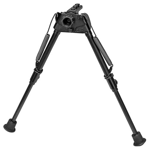 Il bipiede S-L-MLOK HARRIS si estende da 9" a 13", è ultraleggero (12.6 oz), si attacca direttamente a un handguard M-Lok e compensa il terreno irregolare.