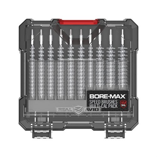 Le pack Bore-Max Speed Brushes te propose 10 brosses pour pistolets et fusils, avec une densité de poils doublée pour un nettoyage rapide et efficace.