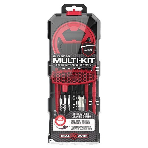 Kit di pulizia GUN BOSS per fucili, ideale per casa e campo, include Bore Boss per una pulizia rapida e tutti gli strumenti necessari per pulire a fondo.