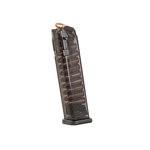 Die 22-Schuss 9MM Magazine für Glock 17, 18, 19, 26, 34 sind wettbewerbsfähig, extrem robust und bieten eine transparente Sicht auf deine Munitionsanzahl.