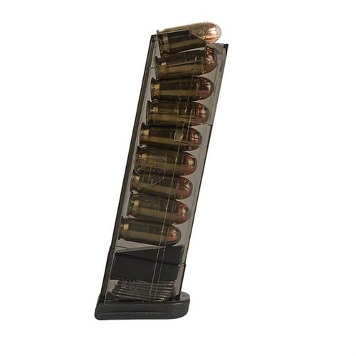 Les chargeurs en polymère translucide ETS pour Glock 42 offrent fiabilité, capacité accrue, et sont faciles à reconnaître et à démonter.