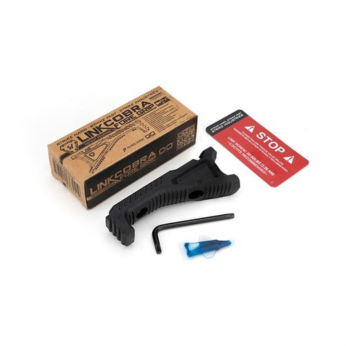 Le LINK Cobra Fore Grip offre un maintien ergonomique, un système de gestion des câbles et une compatibilité M-LOK/KeyMod pour un contrôle optimal de ton arme.