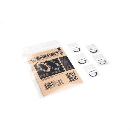 Das Strike Industries AR Shim Set für .223/5.56 oder .308 sorgt für präzise Ausrichtung deiner Mündungsgeräte, ist wiederverwendbar und aus robustem SUS 304 Edelstahl.