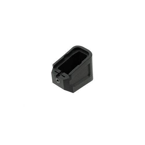 Die Strike Industries Extended Magazine Plate für GLOCK™ G19 bietet +5 Schuss, ein schnelles Nachladen und eine sichere Stahlverriegelung für maximale Zuverlässigkeit.