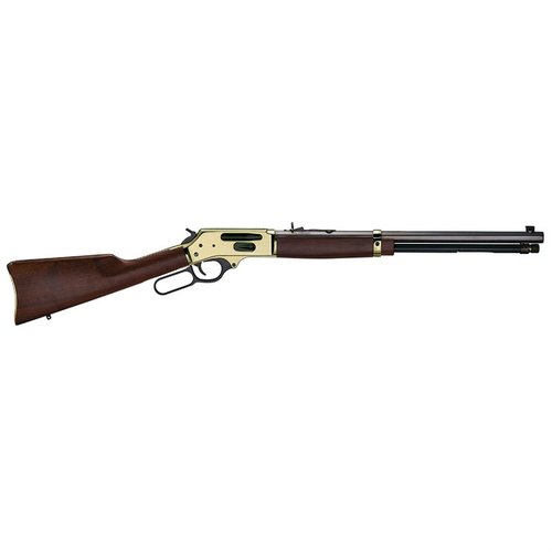 Découvre la carabine à levier .30-30 de Henry, 100% fabriquée aux USA, avec un canon octogonal de 20", un récepteur en laiton et un chargement fluide de 5 balles.