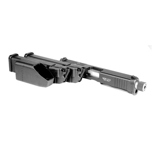 Transforme ton Glock 17/22 Gen 4/5 en 22lr pour des séances de tir économiques, avec deux chargeurs de 15 coups et un canon fileté de 5".