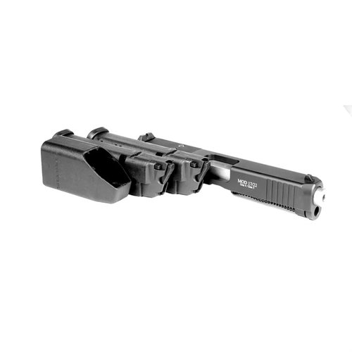 Transforme ton Glock 17/22 Gen4 en 22LR avec ce kit de conversion, idéal pour apprendre à tirer sans se ruiner, incluant 2 chargeurs de 10 coups.