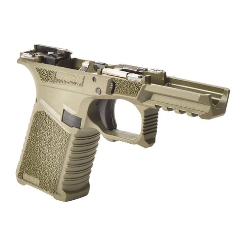 Der SCT 19 Rahmen bietet eine aggressive Grifffläche, Picatinny-Schiene, verbesserte Ergonomie und ist kompatibel mit Glock® Gen 1-3 Teilen.