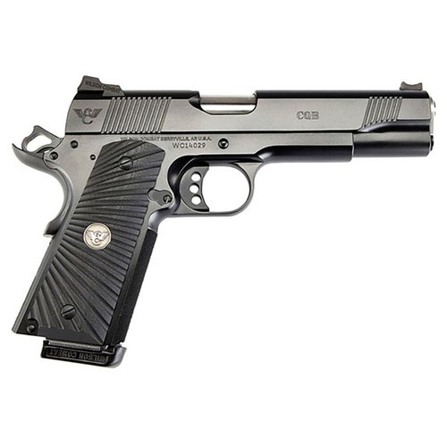 Il CQB 1911 Elite offre un telaio in acciaio carbonio, sicurezza Bullet Proof®, mirino Battlesight e impugnature G10 per un'eccezionale affidabilità e precisione.