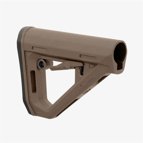 Le DT Carbine Stock de MAGPUL offre un ajustement facile, une durabilité accrue et une compatibilité avec les tubes Mil-Spec, parfait pour des performances optimales.