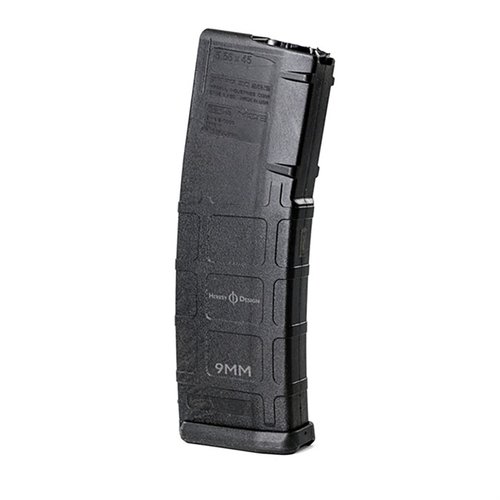 Carica 30 colpi, realizzata in polimero e compatibile con i fucili Steyr AUG® standard o NATO. Ottimizza la tua conversione 9mm Heresy Design.