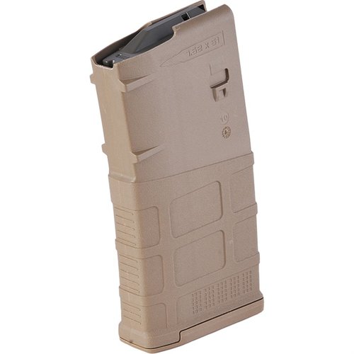 Der MAGPUL PMAG® LR/SR GEN M3™ 308 ist leicht, zuverlässig und bietet eine echte 10-Schuss-Kapazität mit einfacher Reinigung und sicherem Handling.
