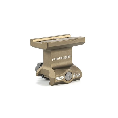 Il montaggio Super Precision T1 offre una robustezza eccezionale con 1.400 libbre di forza di serraggio e 3 shear lugs per una massima rigidità e ritorno allo zero.