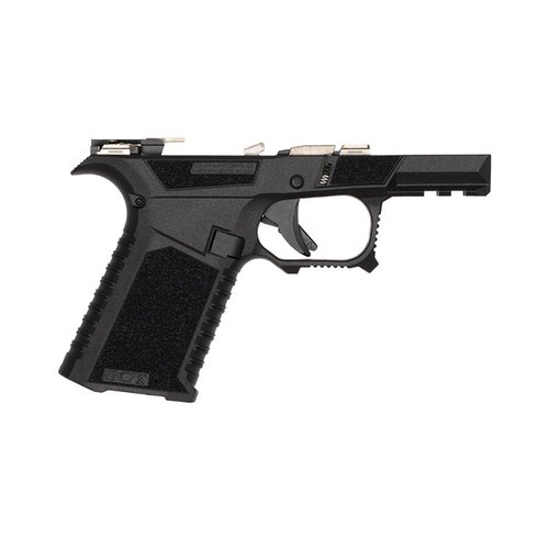 Le cadre SCT 43X est entièrement assemblé, ergonomique, avec un grip texturé, un mag release ambidextre et compatible avec les Glock® 43X et 48.