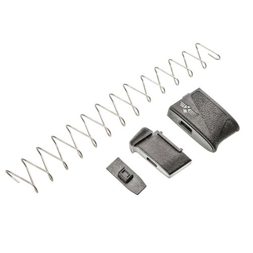 Améliore ton M&P Shield 9mm avec l'extenseur MTX +2, facile à installer, fiable et compatible avec les chargeurs d'origine pour une meilleure capacité!