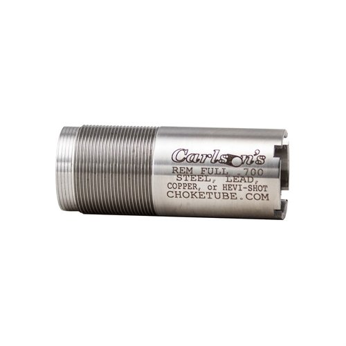 Les tubes de choke en acier inoxydable 17-4 pour Remington offrent durabilité et performance, avec une garantie à vie de Carlson et fabriqués aux USA!
