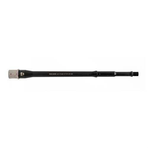 Il Faxon AR-15 Match Gunner Barrel offre un profilo leggero e performante, con finitura nitride, lunghezza di 14.5" e camera .223 Wylde per una precisione ottimale.