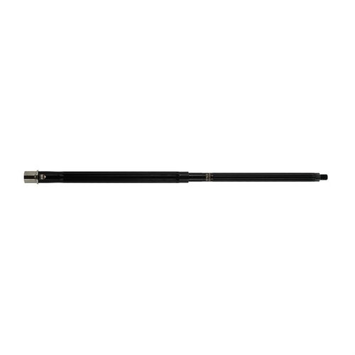 Le canon Faxon Match 22 ARC de 24" offre précision, durabilité avec son acier inoxydable 416-R, un profil flûté et un traitement nitride pour résister aux éléments.