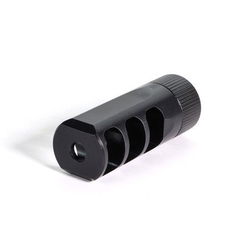 Il GUNNER 3-Port Muzzle Brake offre riduzione del rinculo oltre il 50%, installazione facile senza crush washer e compatibilità con 3-Gun Nation, USPSA e IDPA.