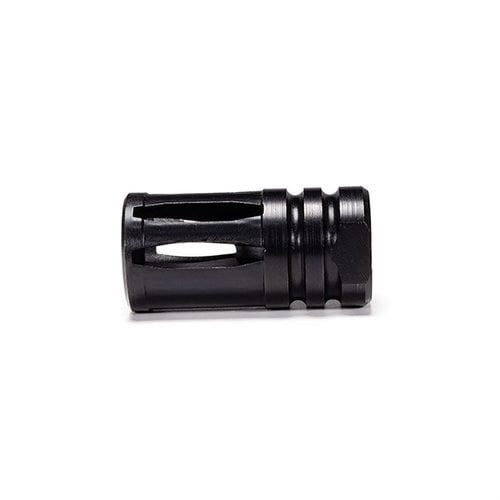 Der Faxon 9mm A2 Flash Hider reduziert effektiv den Mündungsblitz, ist kompatibel mit 9mm/5.56, langlebig und einfach zu installieren – ideal für dein Setup!