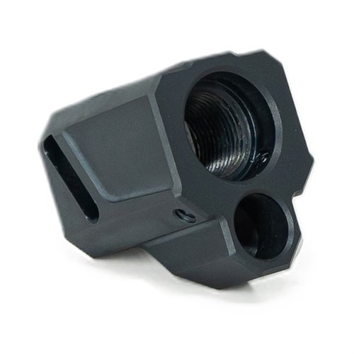 Il compensatore Faxon EXOS-513 per Glock Gen 3 migliora la stabilità, riduce il rinculo e il sollevamento della volata, garantendo prestazioni ottimali.