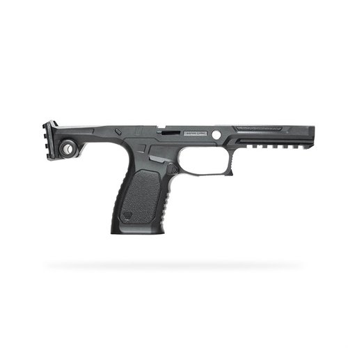Il BRAVO CHASSIS per SIG SAUER P320 offre ergonomia migliorata, magwell integrato, compatibilità con ottiche e maniglie ambidestre per un'esperienza di tiro superiore.