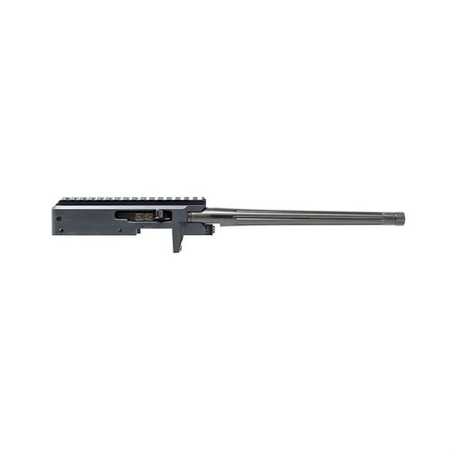 Der FX22 Barreled Receiver aus 6061-T6 Aluminium bietet eine langlebige, anodisierte Oberfläche, integrierte Picatinny-Schiene und einen zuverlässigen 17-4 Edelstahlbolzen.