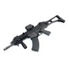 Der modulare Vertical Foregrip mit integriertem Handstop bietet vielseitige Einsatzmöglichkeiten, ist ideal für Pistolen und Karabiner und hat eine anodisierte Oberfläche.