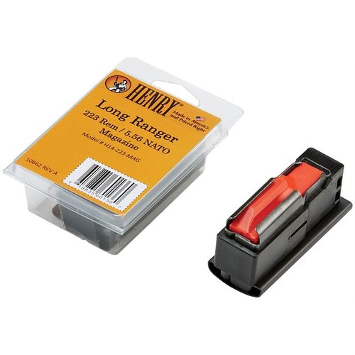 Carica di ricambio da 5 colpi per il fucile Henry Long Ranger, compatibile con 223 Remington/5.56x45 NATO, ideale per prestazioni affidabili e durature.