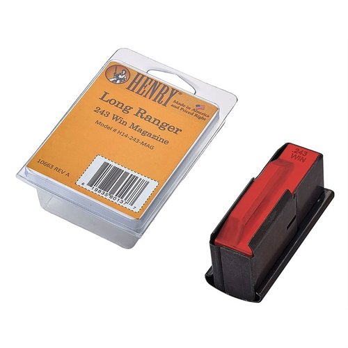 Das LONG RANGER 243 WINCHESTER Magazin von HENRY REPEATING ARMS bietet Platz für 4 Patronen und ist die perfekte Ersatzlösung für deine Long Ranger.