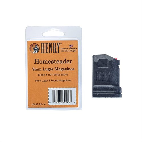 Le chargeur H027 Homesteader 9mm Luger de 5 coups est parfait pour remplacer ou avoir un chargeur de rechange, offrant fiabilité et performance.