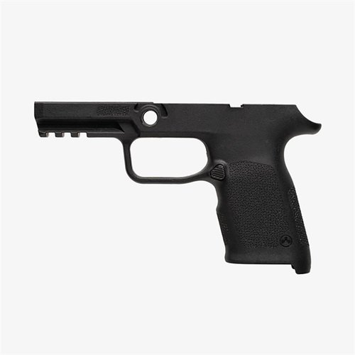 Améliore ton SIG P320 avec le cadre EHG SG9 de Magpul : ergonomique, rail Picatinny, bien texturé et compatible avec les chargeurs OEM de 15 coups.