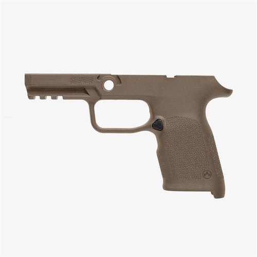 Le cadre de poignée EHG SG9 pour SIG P320 Compact offre un design ergonomique, un rail Picatinny, une texture TSP et un relâchement de chargeur réversible.