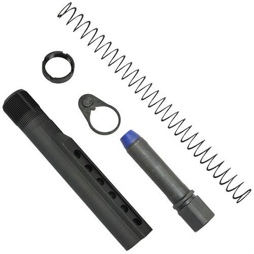 Le kit K-SPEC AR-15 PCC offre une absorption de recul efficace, réduit le soulèvement du canon et inclut tout le nécessaire pour un fonctionnement optimal.