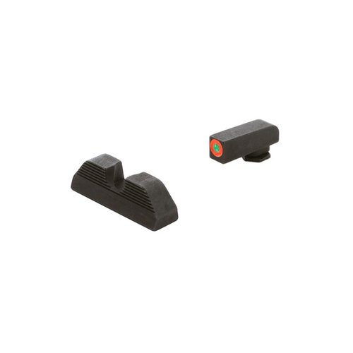 Die AMERIGLO® Protector Sights bieten schnellere Zielerfassung mit Tritium-Beleuchtung, reduziertem Blenden durch die schwarze, gezahnte Rückseite und sind ideal für Selbstverteidigung.