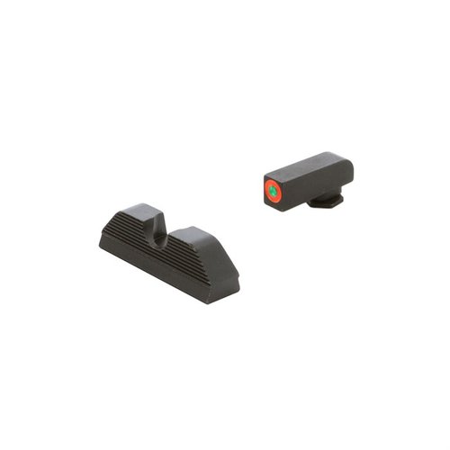 Le mire AMERIGLO® Protector offrono un'acquisizione rapida del mirino anteriore, illuminazione tritium e riduzione del riverbero per una mira ottimale.