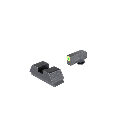 Il set di mirini Ameriglo 1L Tall per Glock® MOS offre un'immagine di mira co-witness precisa e affidabile, ottimizzato per l'uso con ottiche red dot.