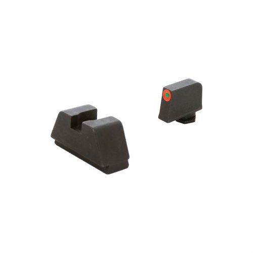 Die XL TALL OPTIC COMPATIBLE TRITIUM SIGHT SET für Glock® bietet präzise Sicht mit Tritium, ideal für red dot Optiken und als zuverlässige Backup-Visiere.