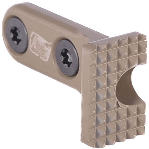 Der Presscheck Barricade Stop von Sons Of Liberty Gun Works ist ein robustes MLOK-Zubehör, das als Barricade Stop und QD Sling Mount dient und Platz spart.