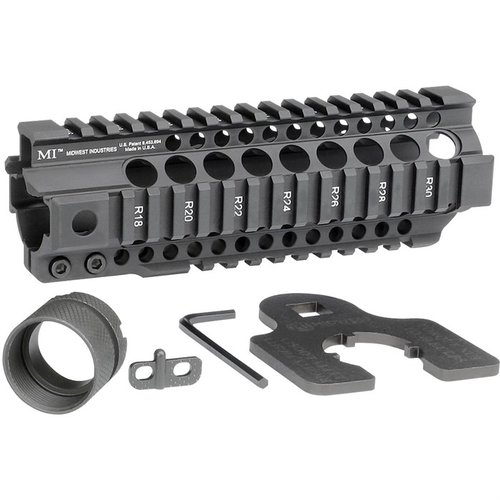 Der AR-15 Combat Rail T-Series Free Float Handguard bietet eine robuste Konstruktion, hochwertige MIL-STD 1913 Picatinny-Schienen und eine lebenslange Garantie.
