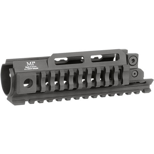 Il MP5-TRI-RAIL è un'ottima mano per H&K MP5, leggero, in alluminio anodizzato, con tri-rail Picatinny, facile da installare e garantito a vita.