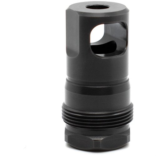 Le SPB Muzzle Brake en finition nitride offre une meilleure étanchéité, est compatible avec Atlas et Plan B, et assure un montage sécurisé grâce à un couple optimal.