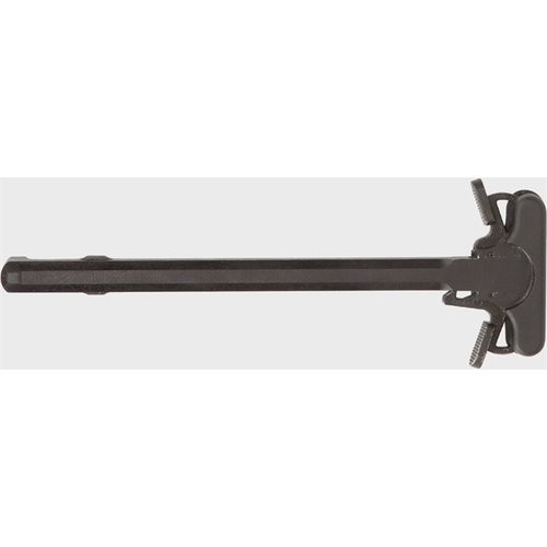 L'AMBIDEXTROUS 5.56MM CHARGING HANDLE offre un miglioramento ergonomico con un latch tattico avanzato e latches a dead stop per una manipolazione ottimale.