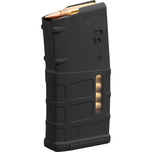 Der PMAG 25 LR/SR GEN M3 ist ein leichter, zuverlässiger Magazin mit 25 Schuss Kapazität, anti-tilt Follower und transparenten MagLevel-Fenstern.